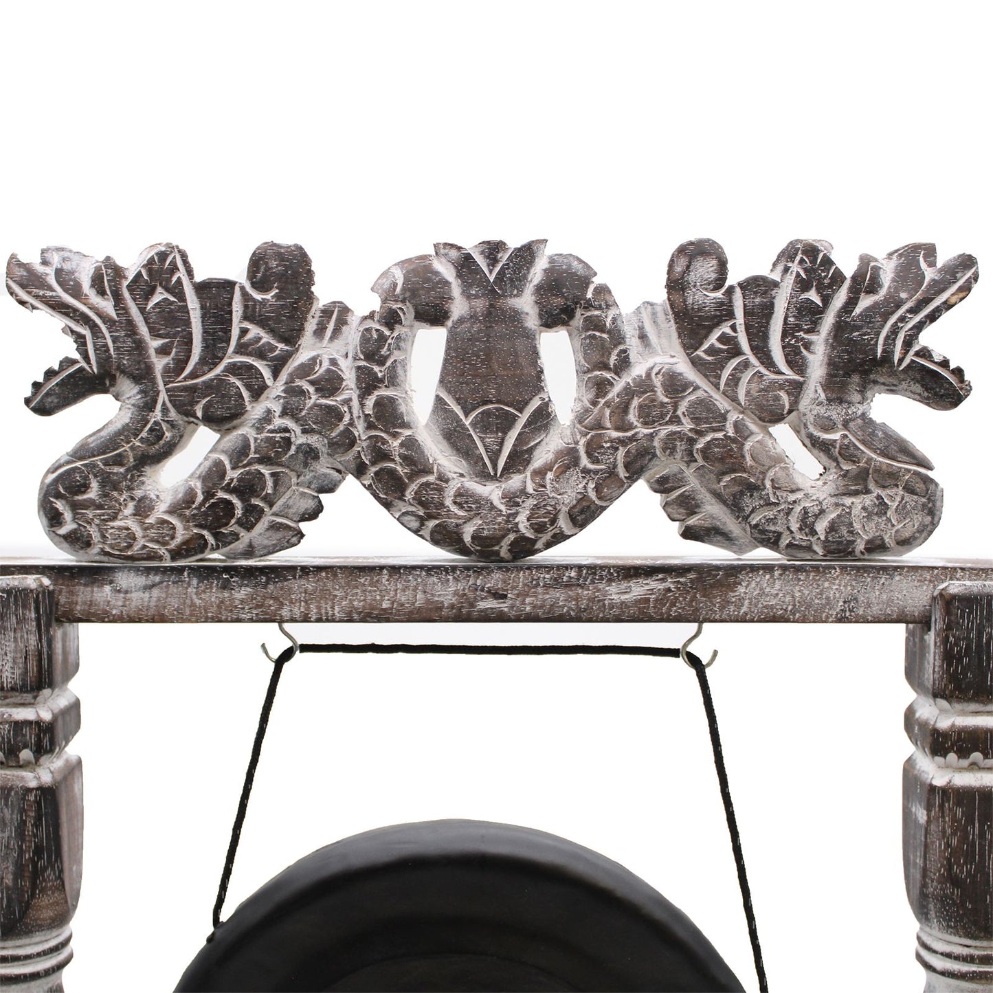 Small Healing Gong in Stand – 25cm Black | Handmade in Bali