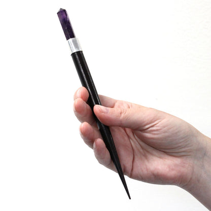 Simple Pointed Healing Wand – Rose Quartz, Rock Quartz & Amethyst