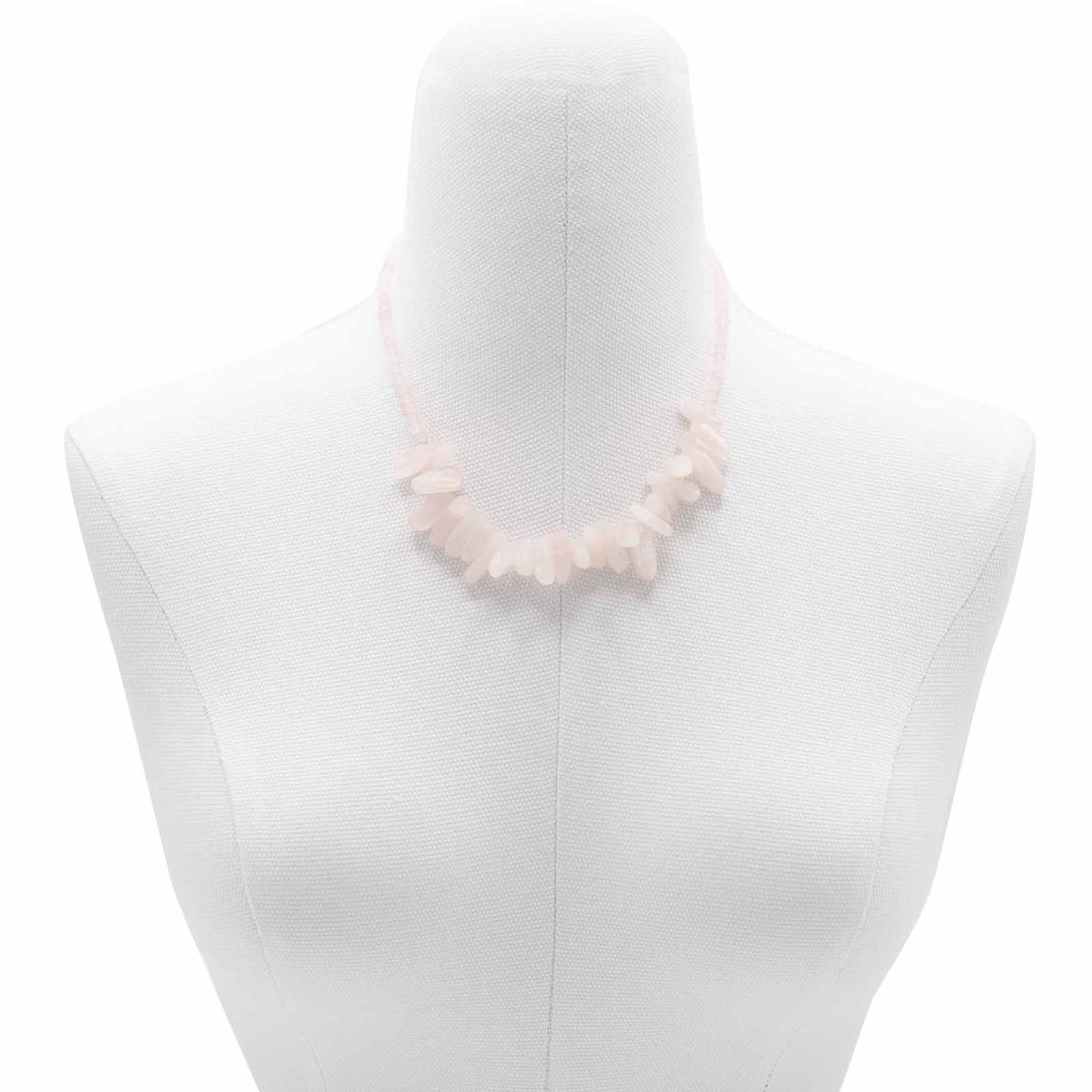 Longstone Gem Necklace – Rose Quartz | Crystal Pendant for Love, Calm & Emotional Healing