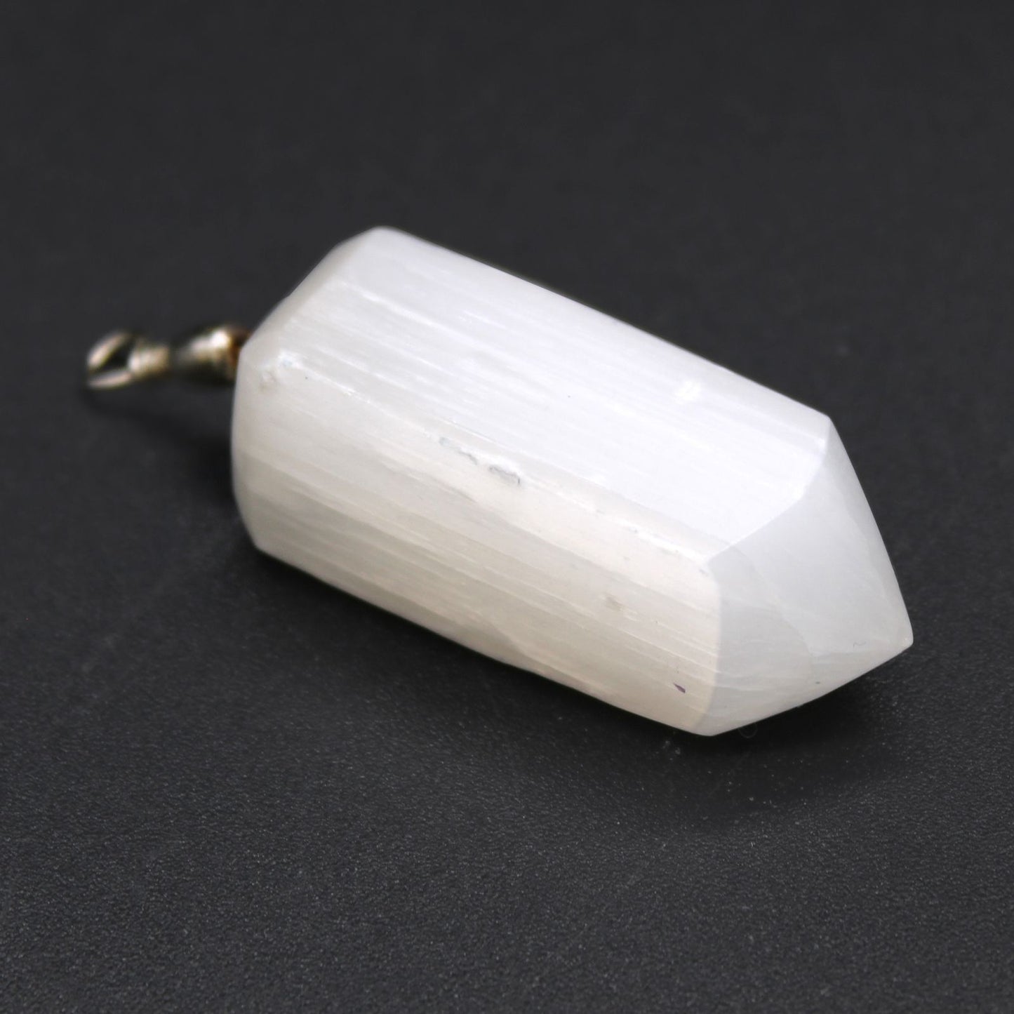 Selenite Obelisk Pendant – Focus, Balance & Spiritual Protection Crystal Necklace