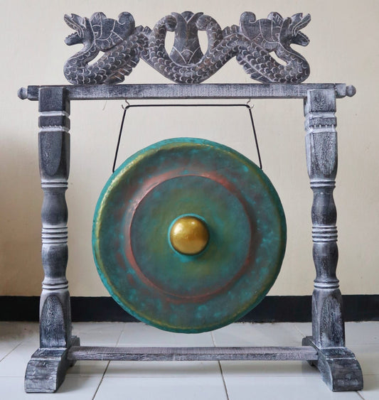 Small Gong in Stand – 25cm Greenwash | Handmade in Bali