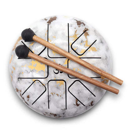 Medium Hapi Drum – Marble Finish | 17x13cm | Healing Rhythm & Meditative Calm