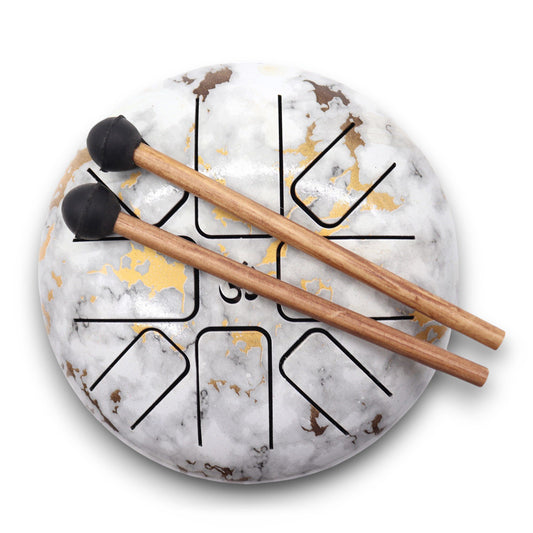 Medium Hapi Drum – Marble Finish | 17x13cm | Healing Rhythm & Meditative Calm