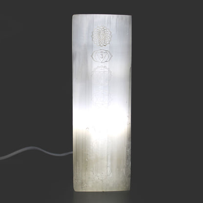 Selenite Chakra Lamp 25cm – Natural Crystal Light for Calm & Home Décor
