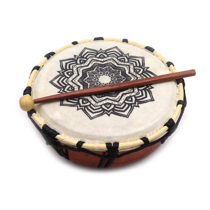 Mandala Shamanic Drum – 20cm | Sacred Geometry, Rhythm & Meditation