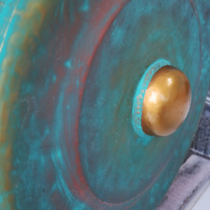 Medium Gong in Stand – 35cm Greenwash | Handmade in Bali