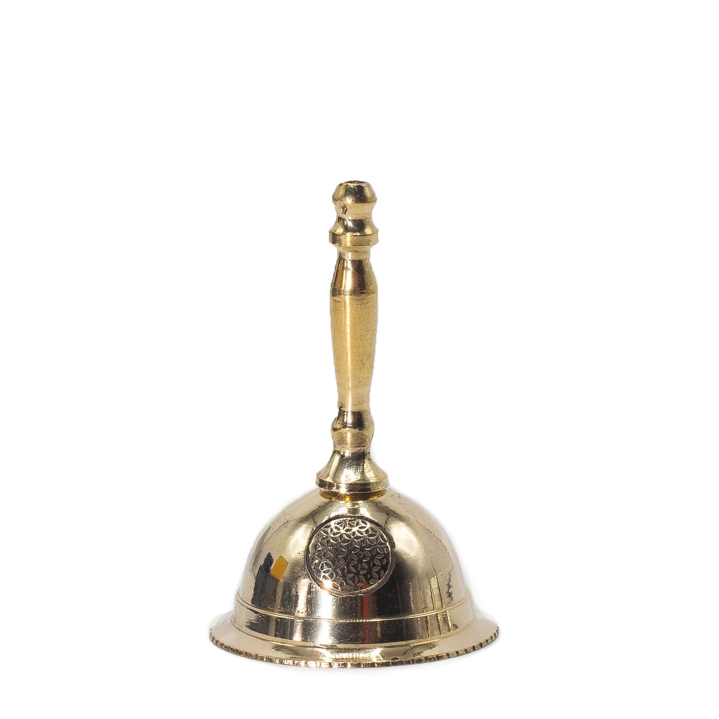 Small Altar Brass Bell – Flower of Life | Harmony, Creation & Sacred Sound
