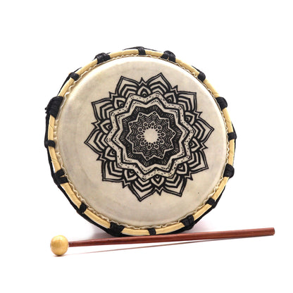 Mandala Shamanic Drum – 20cm | Sacred Geometry, Rhythm & Meditation