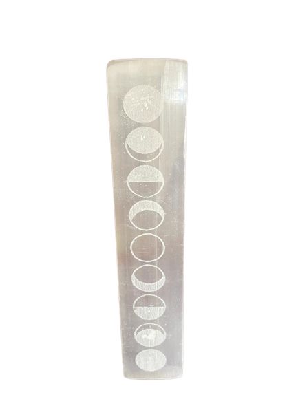 Selenite Flat Bar Charging Plate – 20cm Moon Cycles