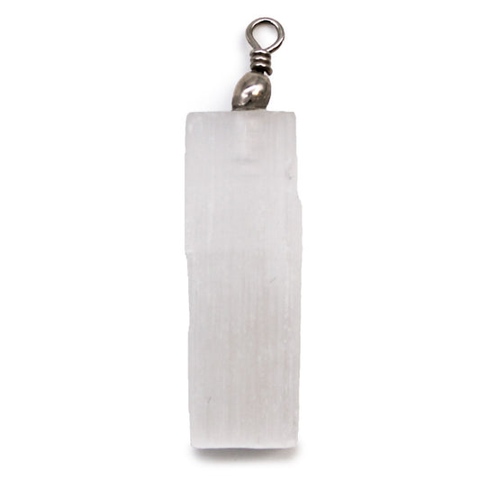 Selenite Natural Pendant – Energy Cleansing, Clarity & Spiritual Protection Crystal Necklace