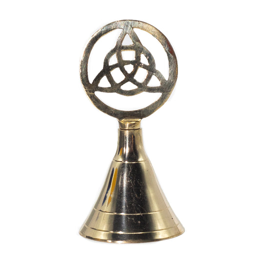 Altar Brass Bell – Triquetra | 10.5cm | Eternity, Unity & Ritual Resonance