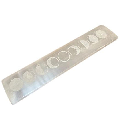Selenite Flat Bar Charging Plate – 20cm Moon Cycles