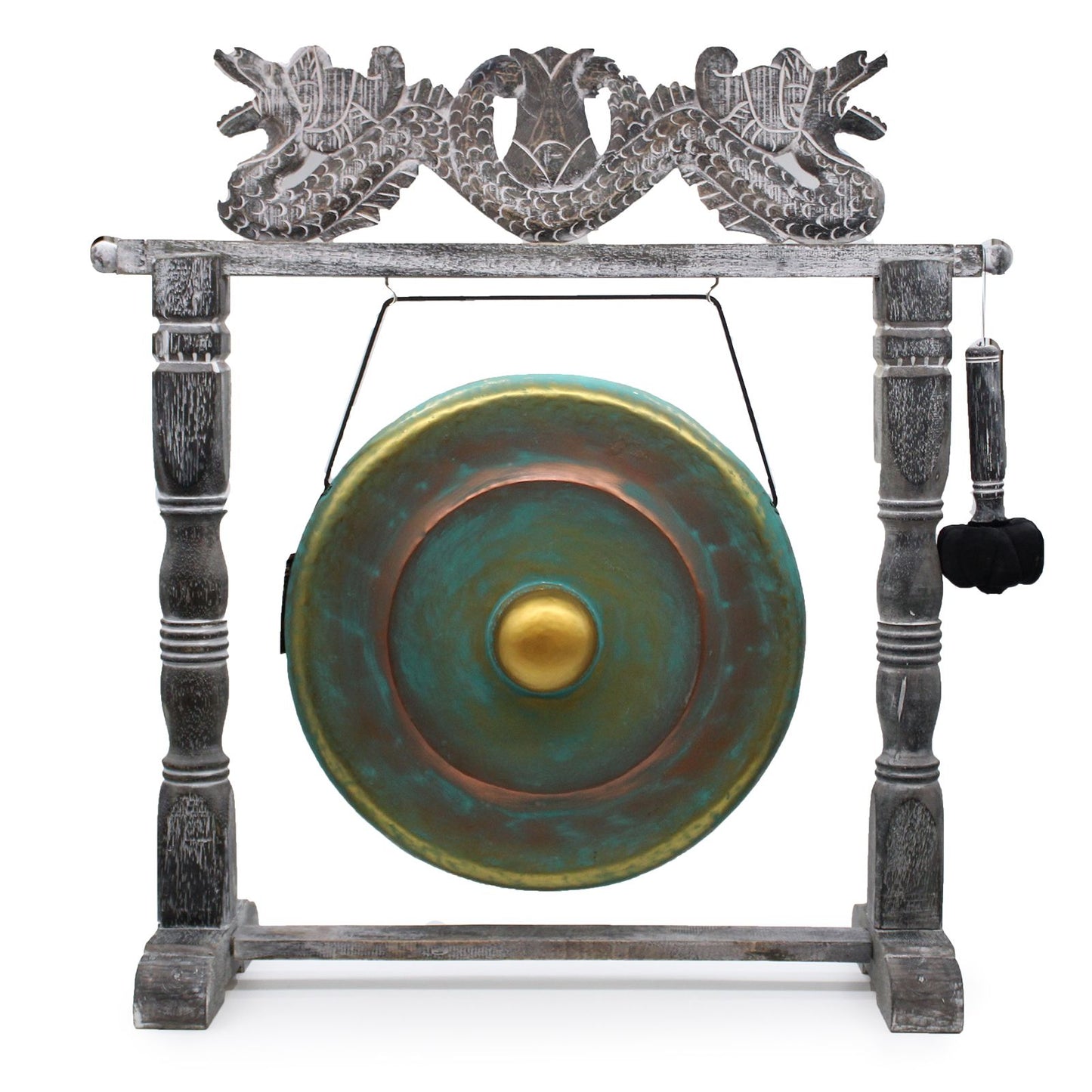 Medium Gong in Stand – 50cm Greenwash | Handmade in Bali