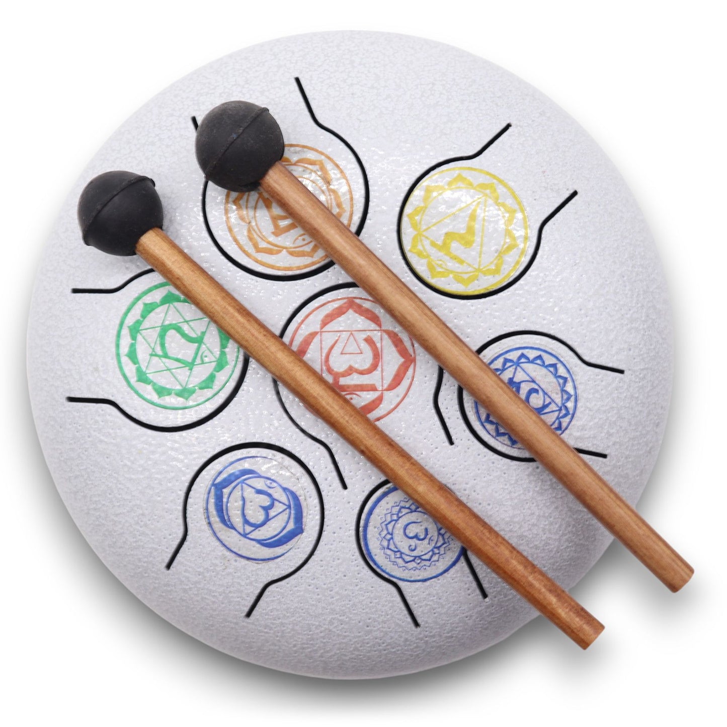 Medium Hapi Drum – 7 Chakra Design | 17x13cm | Healing Rhythm for Energy Alignment