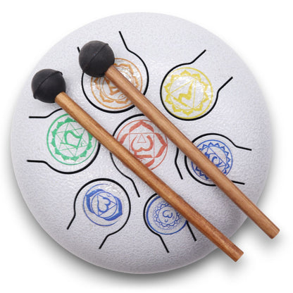 Medium Hapi Drum – 7 Chakra Design | 17x13cm | Healing Rhythm for Energy Alignment