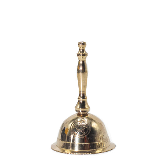 Small Altar Brass Bell – Penta Moon | 7cm | Protection, Lunar Energy & Ritual Sound