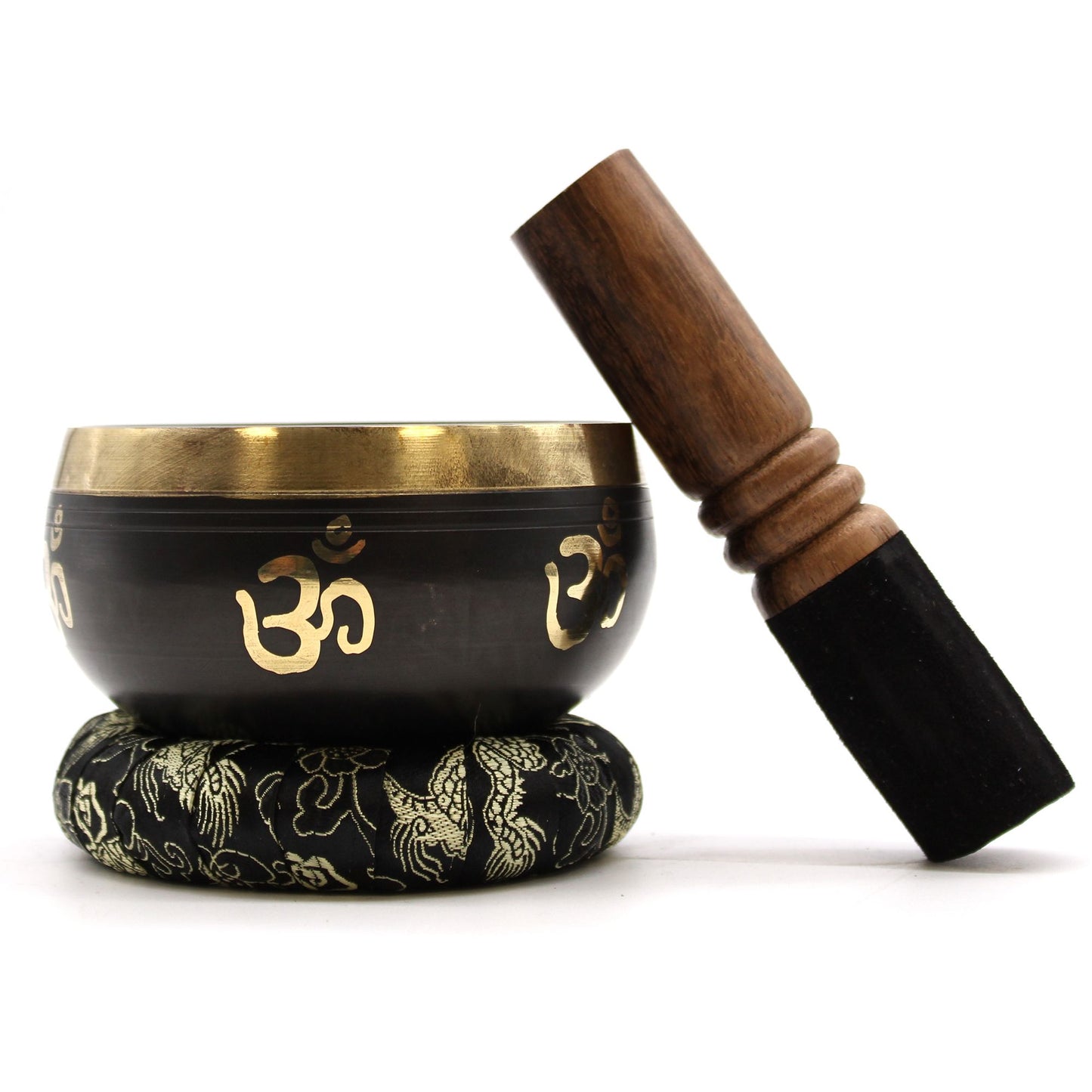 Yoga Om Singing Bowl Set – 679Hz Sound Healing with Mallet, Ring Pillow & Case
