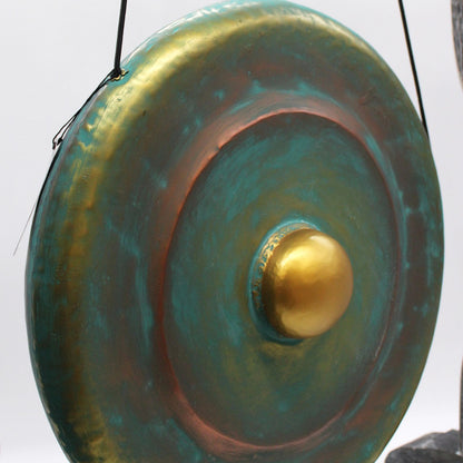 Medium Gong in Stand – 50cm Greenwash | Handmade in Bali
