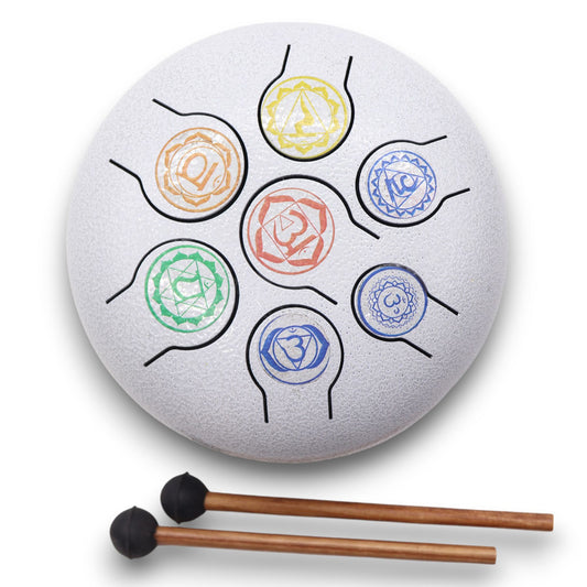 Medium Hapi Drum – 7 Chakra Design | 17x13cm | Healing Rhythm for Energy Alignment