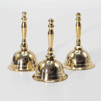 Small Altar Brass Bell – Flower of Life | Harmony, Creation & Sacred Sound