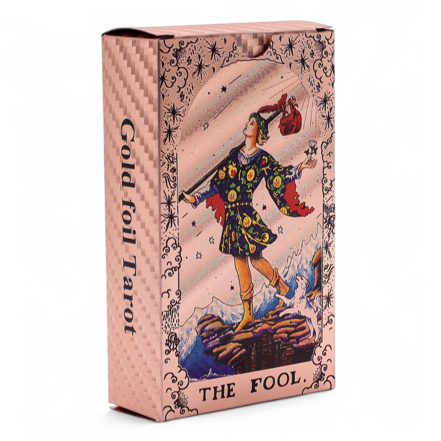 Rose Gold Moon Phase Tarot Deck | 78-Card Foil Tarot Set with Guidebook & Lunar Design