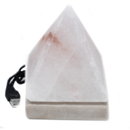 Quality USB Pyramid White Himalayan Salt Lamp – Multicolour (9cm)