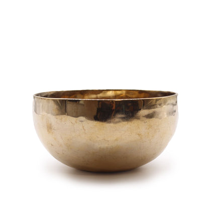 Medium Shining Handmade Singing Bowl – 15 cm Hand-Hammered Brass Meditation Bowl (750 g)