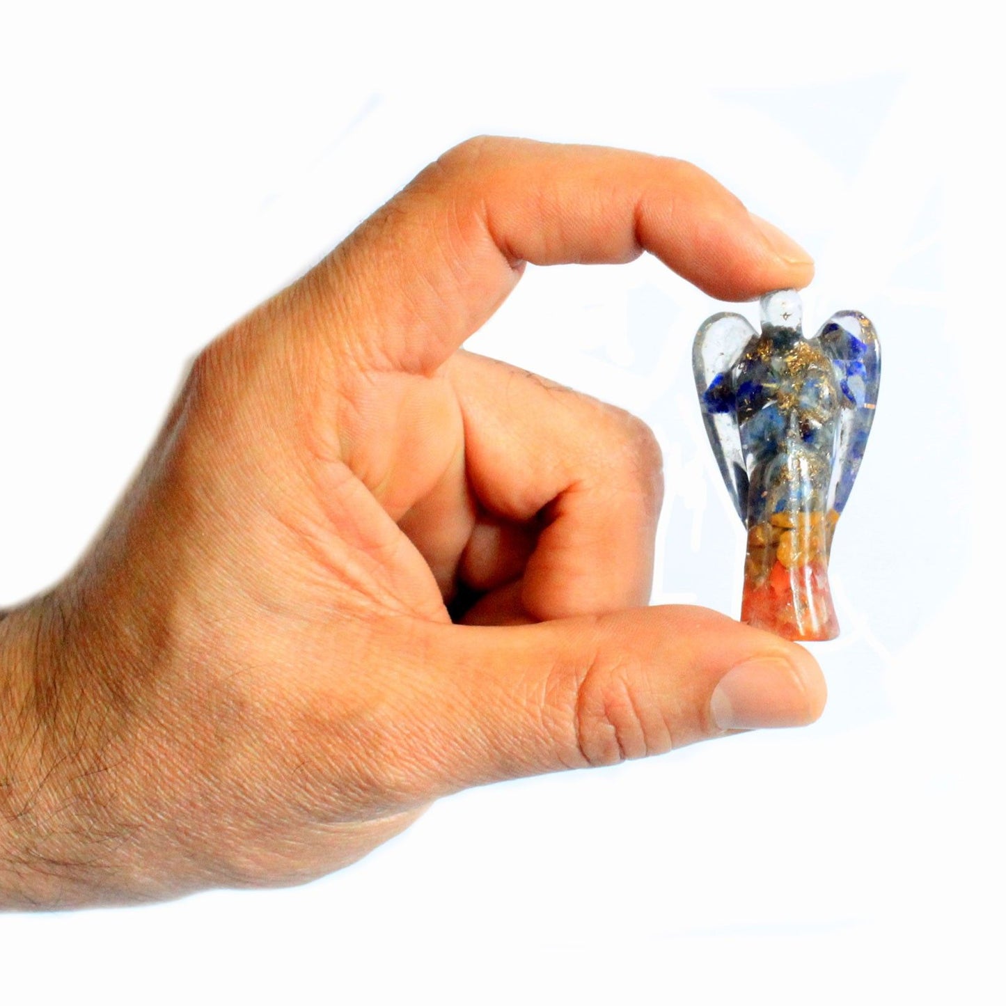 Orgonite Angel – Gemchips & Copper – 50mm
