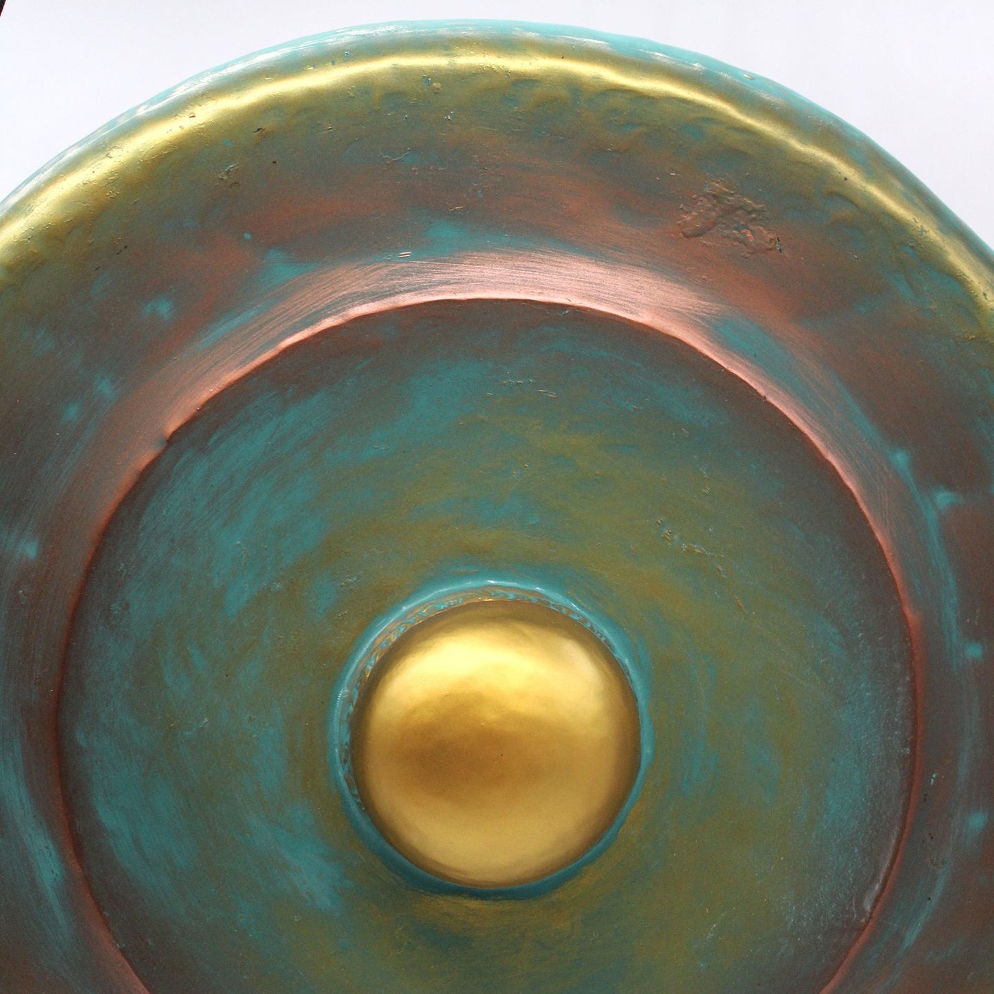 Medium Gong in Stand – 50cm Greenwash | Handmade in Bali