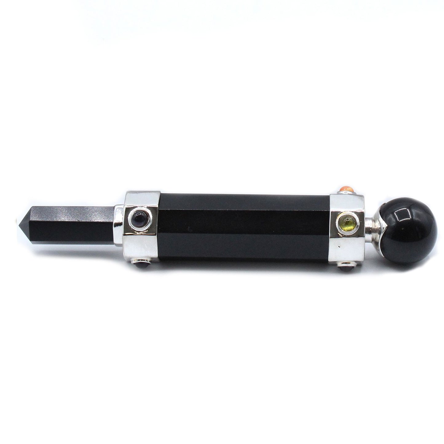 Hexagonal Crystal Healing Wand – 12cm – Black Agate