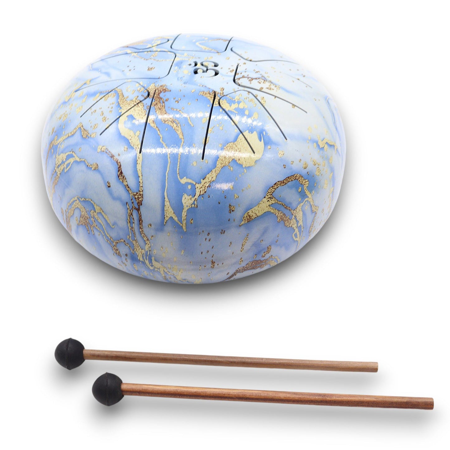 Medium Hapi Drum – Blue Sky 22x18cm | Handpan Style Tongue Drum for Meditation & Music