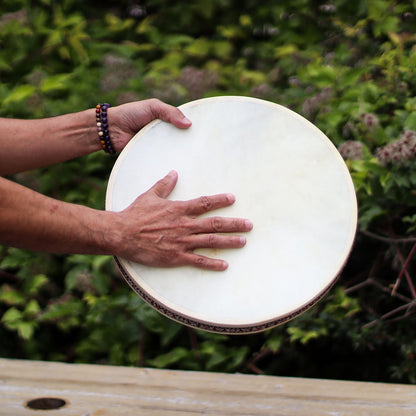 Shaman Sound Healing Ocean Drum – 35cm | Handcrafted Goatskin Ritual Instrument