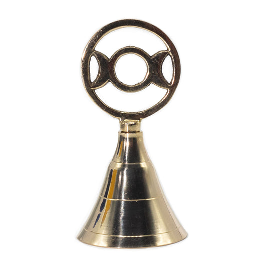 Altar Brass Bell – Triple Moon | Goddess Energy & Ritual Sound