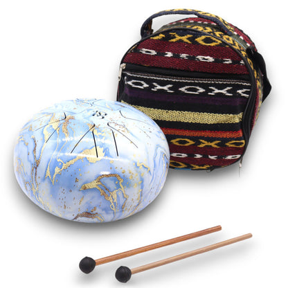 Medium Hapi Drum – Blue Sky 22x18cm | Handpan Style Tongue Drum for Meditation & Music