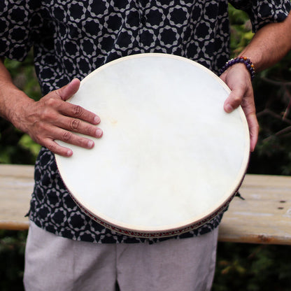 Shaman Sound Healing Ocean Drum – 35cm | Handcrafted Goatskin Ritual Instrument