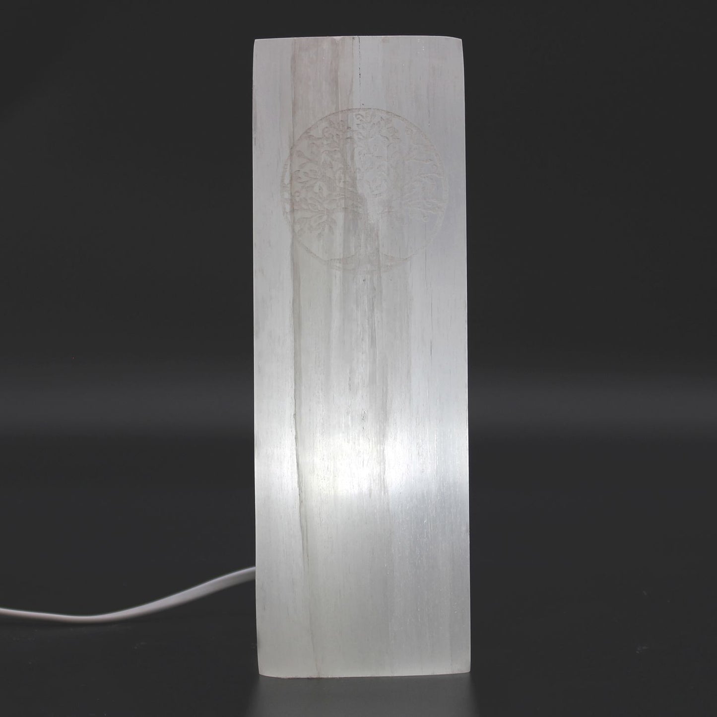 Selenite Chakra Lamp 25cm – Natural Crystal Light for Calm & Home Décor