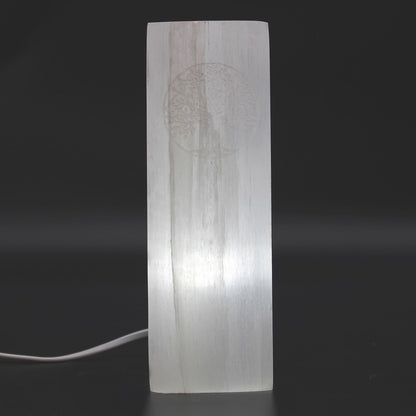 Selenite Chakra Lamp 25cm – Natural Crystal Light for Calm & Home Décor