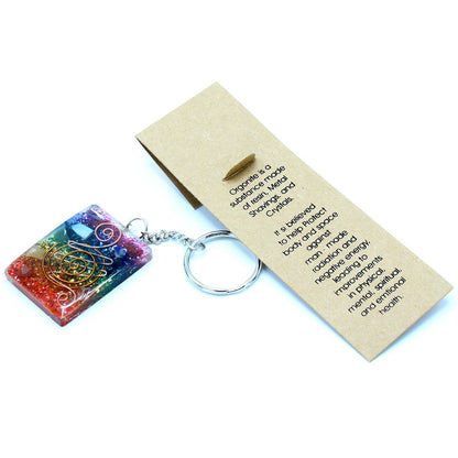 Orgonite Power Keyring – Chakra Reiki Spiral Protection