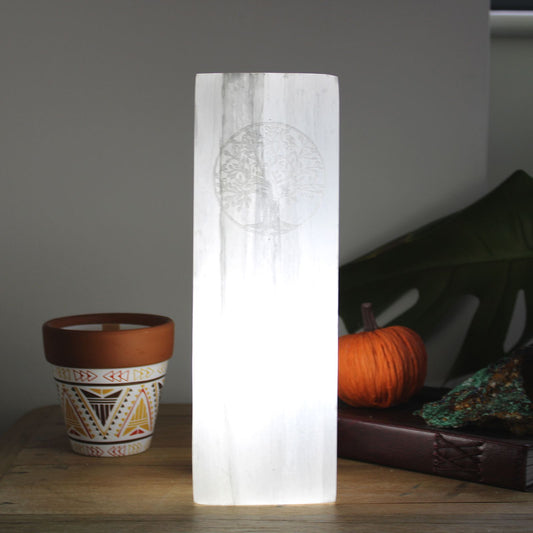 Selenite Tree of Life Lamp 25cm – Natural Crystal Light for Home & Spiritual Décor