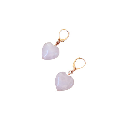Rose Quartz Rose Gold Vermeil Earrings – “Esther’s Heart” Handmade Gemstone Drops