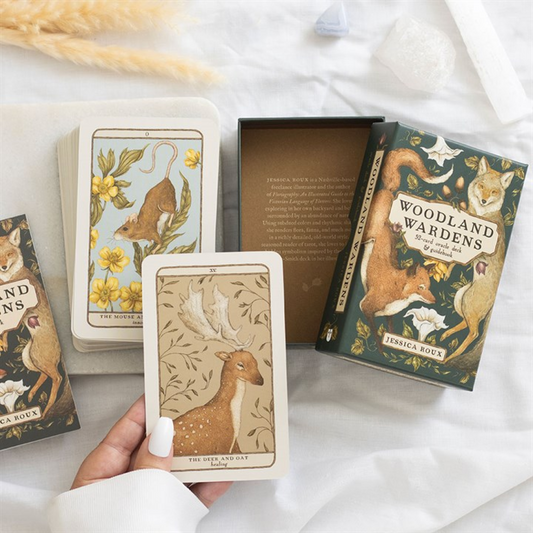 Woodland Wardens Oracle Cards – Animal & Plant Spirit Deck with Guidebook by Jessica Roux