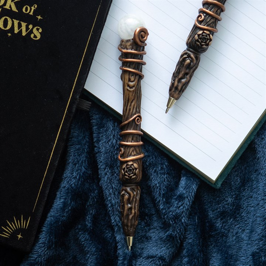 Aura Quartz Energy Clearing Wand Pen – Crystal Writing Tool for Clarity & Creativity