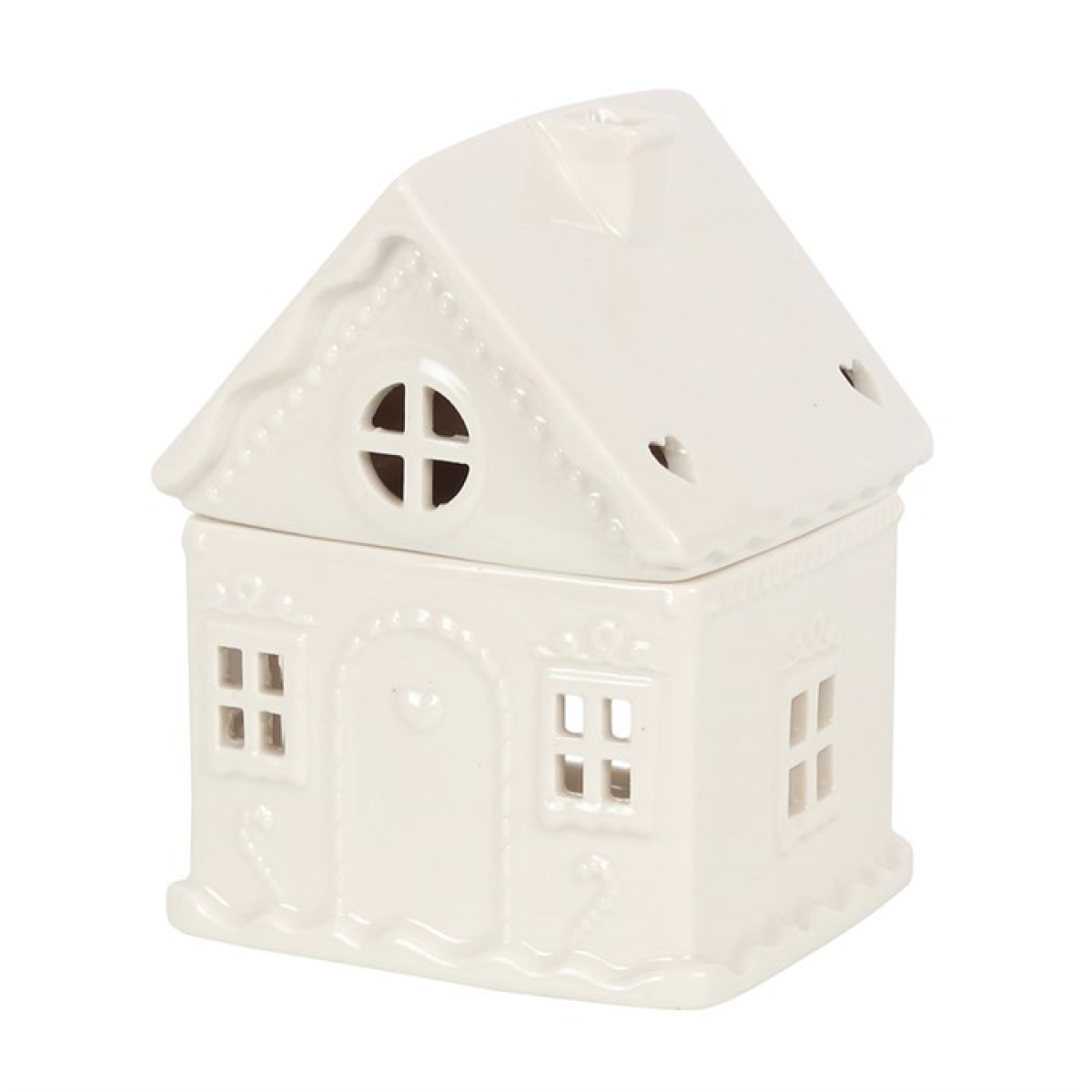 Ceramic House Oil Burner – Cosy Home Fragrance Lamp for Essential Oils & Wax Melts