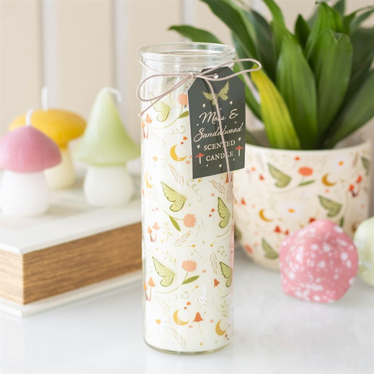 Moss & Sandalwood Fairy Candle in Glass Tube – 55hr Burn