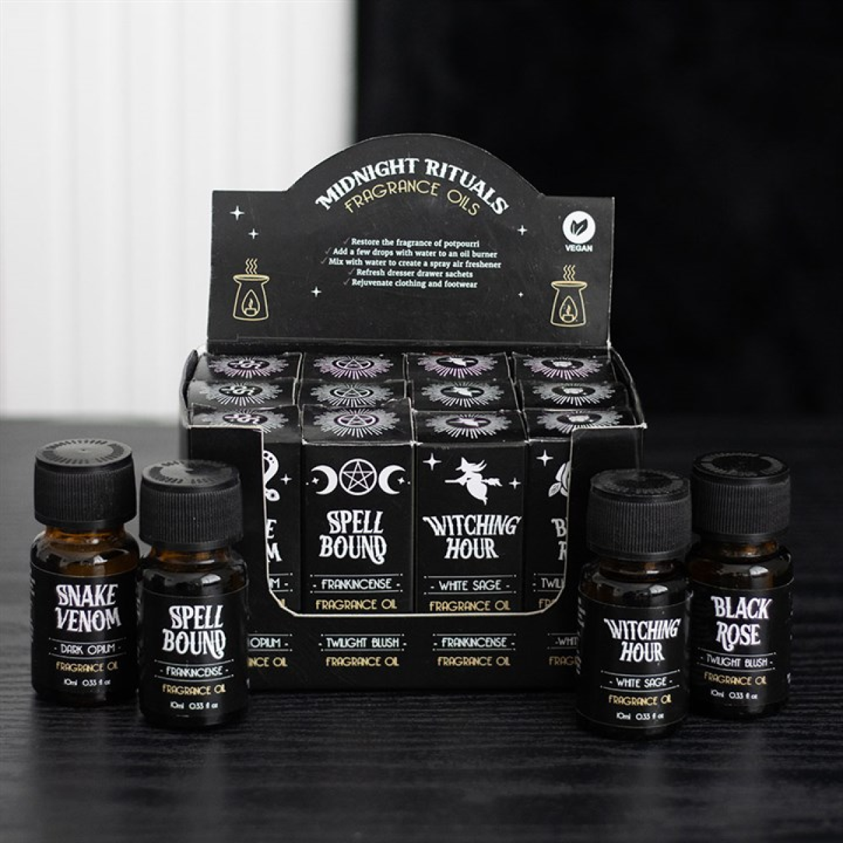 Set of 12 Wicked Fragrance Oils – Spellbound Collection of Dark, Mystical Scents for Home & Ritual