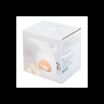 Angel Wing Oil Burner – Ceramic Aroma & Wax Melt Burner for Protection & Peace
